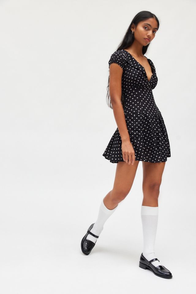 Kimchi Blue Vera Polka Dot Drop Waist Mini Dress #1