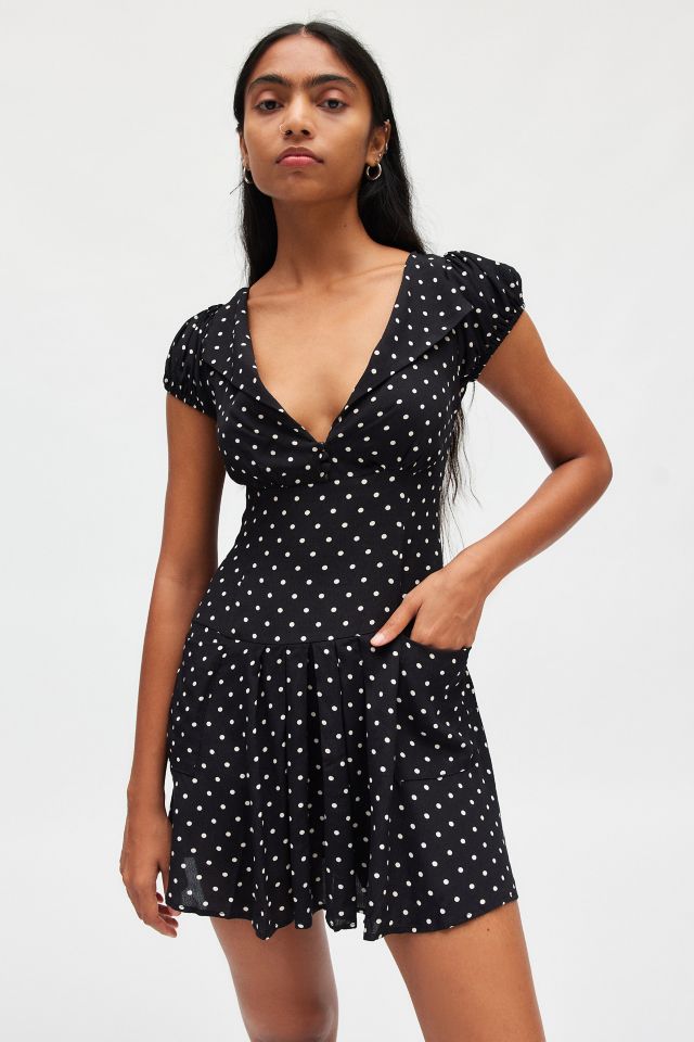 Kimchi Blue Vera Polka Dot Drop Waist Mini Dress #2