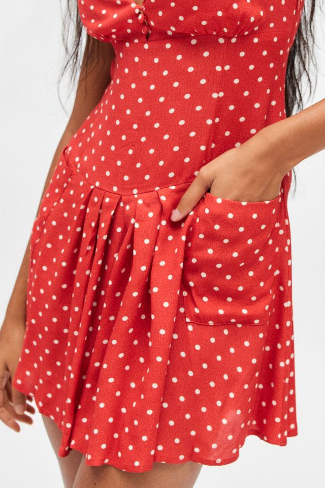 Kimchi Blue Vera Polka Dot Drop Waist Mini Dress #2