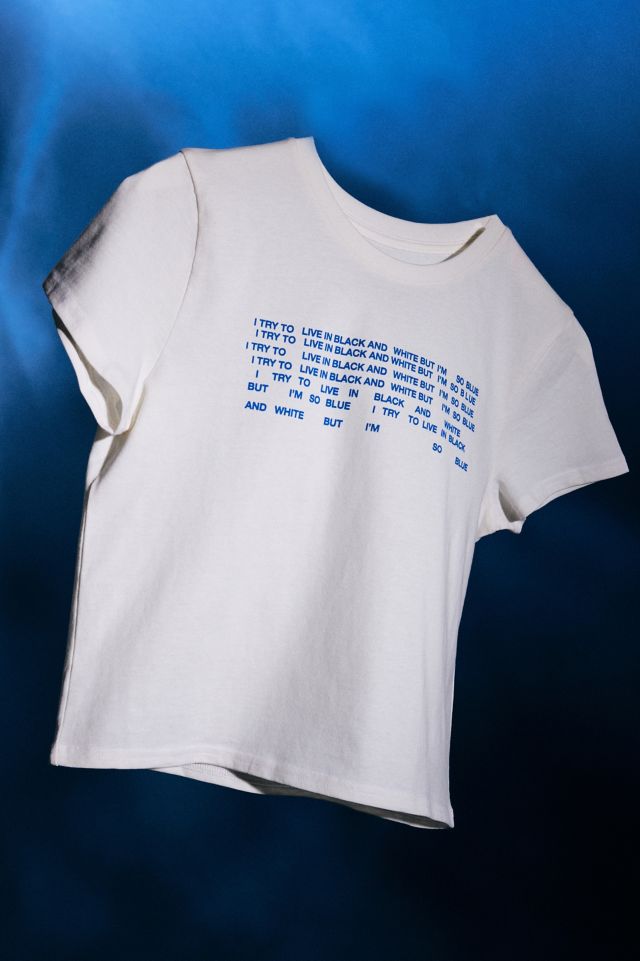 Billie Eilish UO Exclusive I'm So Blue Baby Tee | Urban Outfitters