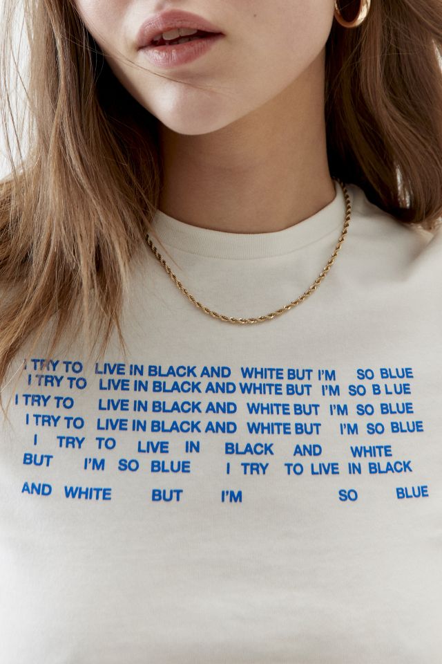 Billie Eilish UO Exclusive I'm So Blue Baby Tee #4