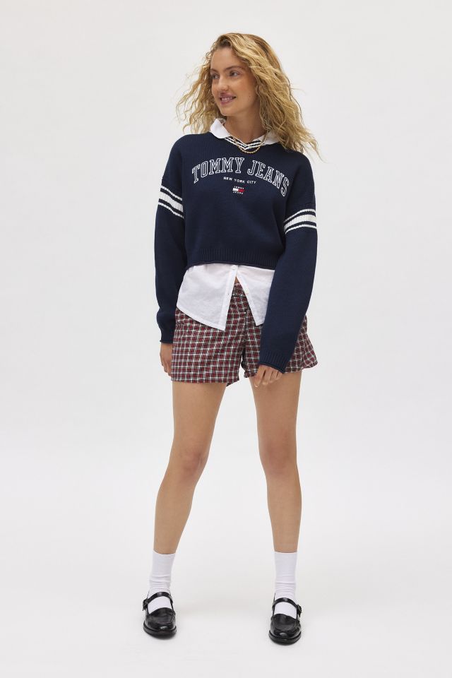 Tommy Jeans Varsity Crop V-Neck Sweater #1