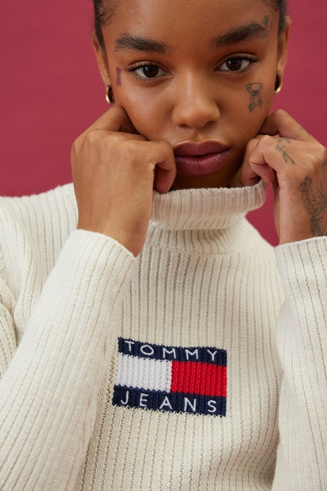 Tommy Jeans Mélange Flag Logo Turtleneck Sweater #3