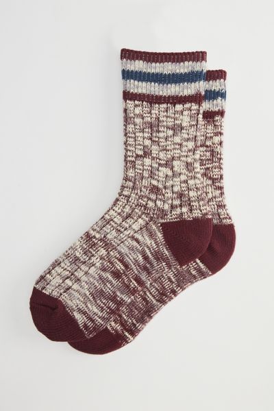 Marled Stripe Crew Sock