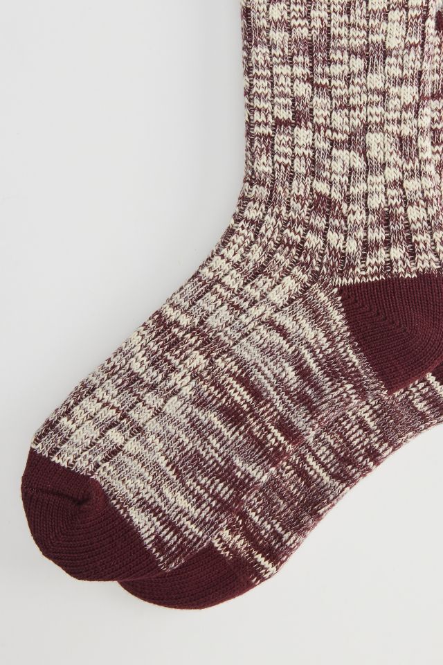 Marled Stripe Crew Sock #1