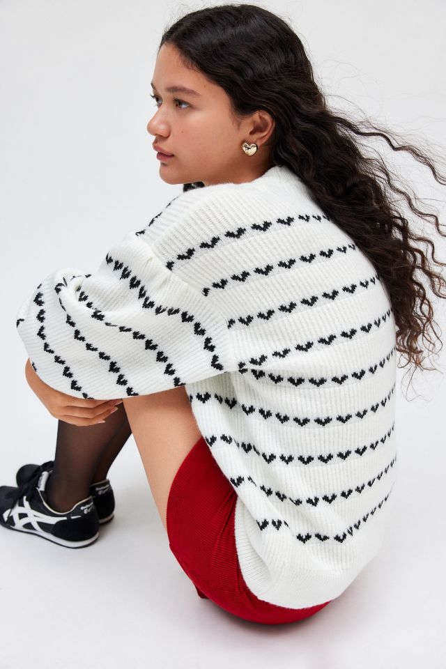 Kimchi Blue Wren Printed Pullover Sweater #1