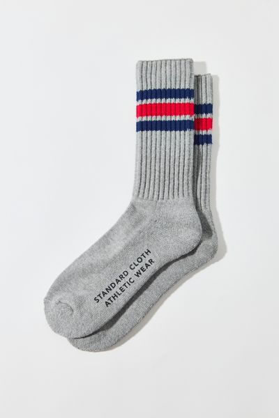 Standard Cloth Athletic Stripe Cotton Crew Sock Product Page