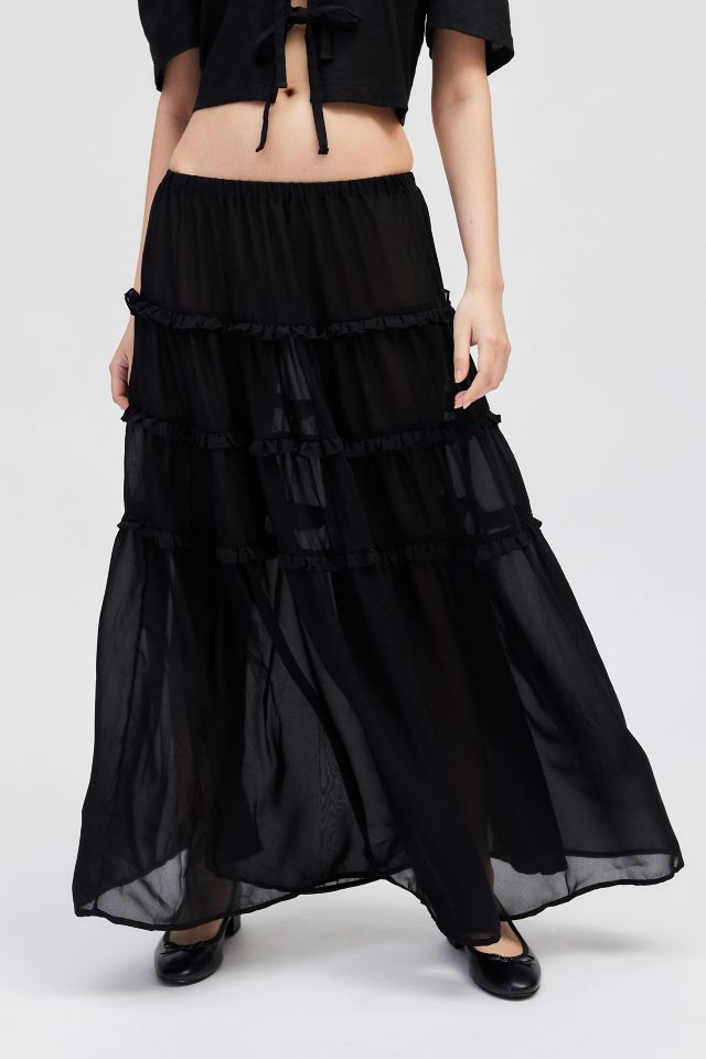 Motel Norah Tiered Maxi Skirt #1