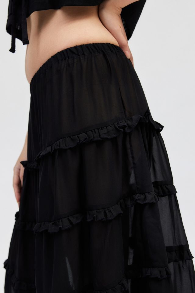 Motel Norah Tiered Maxi Skirt #3