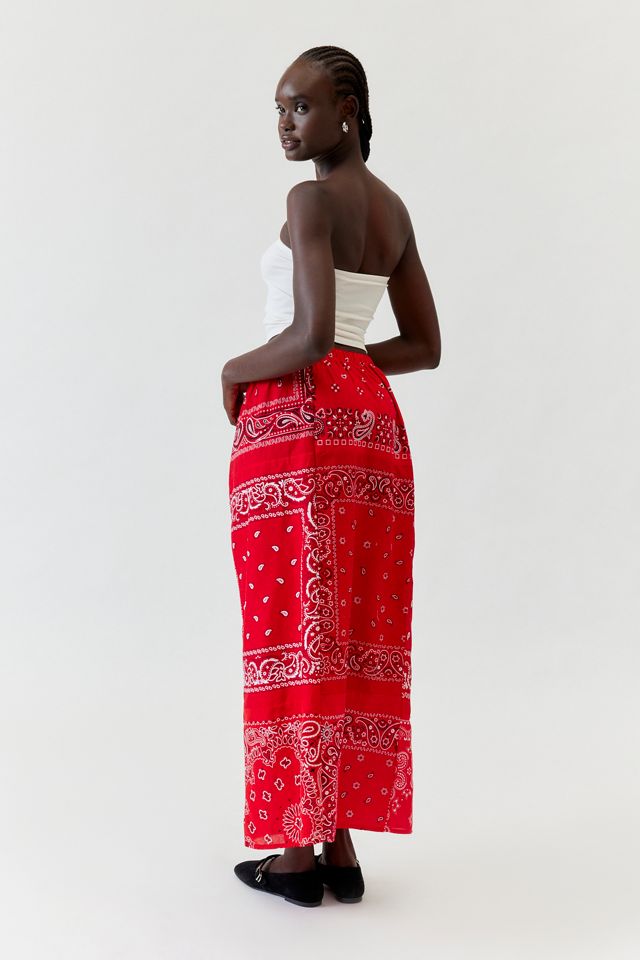 Urban Renewal Remade Pieced Bandana Maxi Skirt | Urban Outfitters