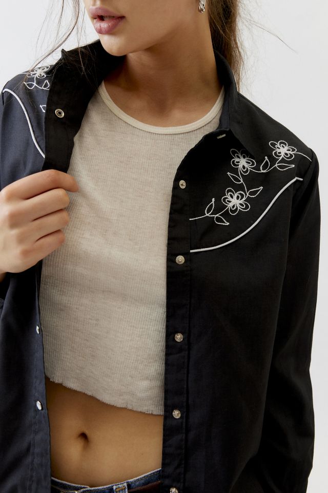 Urban Renewal Vintage Embroidered Western Shirt #3