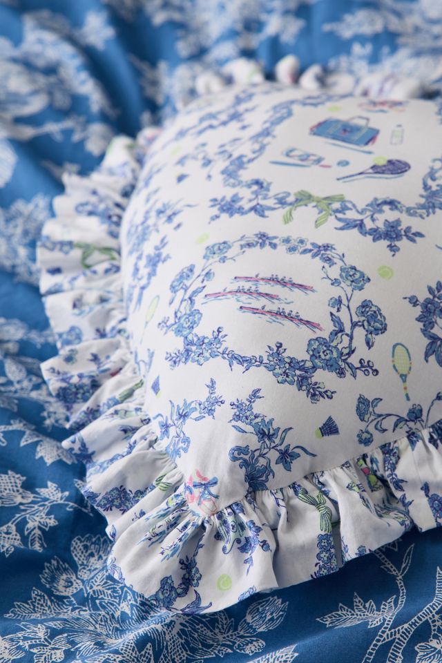 Ruffle Heart Cotton Throw Pillow #1