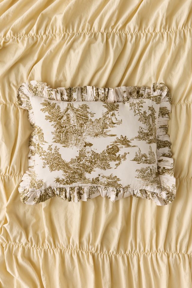Cotton Ruffle Bolster Pillow