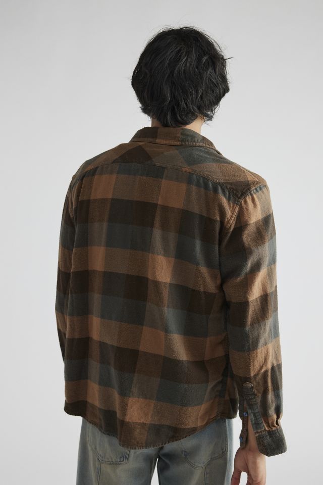 Urban Renewal Remade Overdyed Flannel Shirt Urban Outfitters