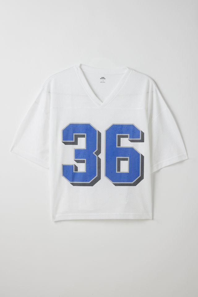 Mesh Football Jersey V-Neck Tee | Urban Outfitters