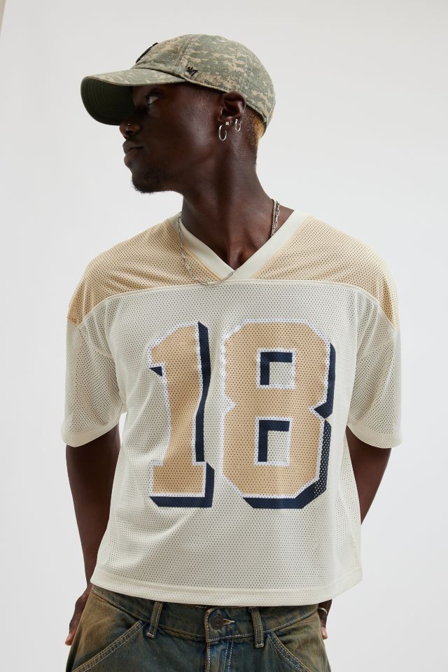 Mesh Football Jersey V-Neck Tee | Urban Outfitters Canada