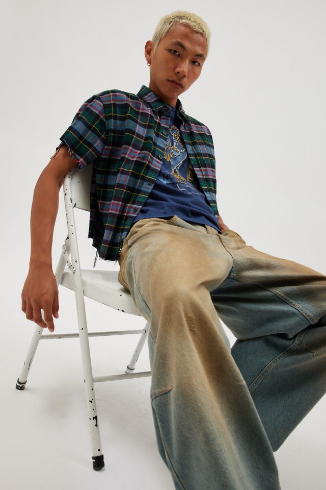 Chemise en flanelle courte et ample Urban Renewal Remade #4