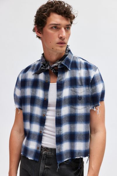 Urban Renewal Remade Cropped Boxy Flannel Shirt