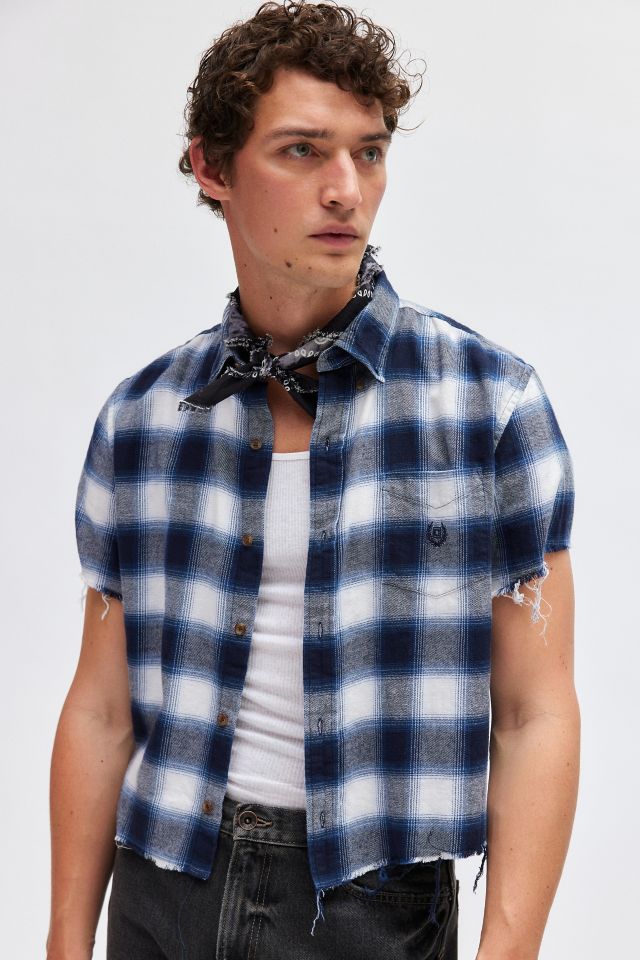 Urban Renewal Remade Cropped Boxy Flannel Shirt | Urban Outfitters