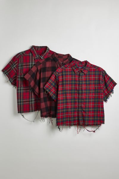 Urban Renewal Remade Cropped Boxy Flannel Shirt