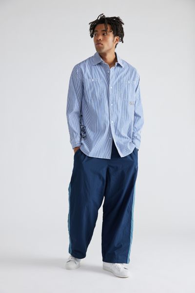 Urban Renewal Vintage Sporty Windpant In Cool Tones, Men's At Urban Outfitters In Blue