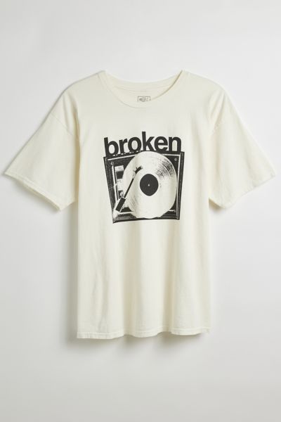 Urban Outfitters Broken Record Tee In Ivory, Men's At  In White