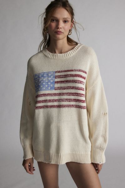 BDG American Flag Crew Neck Sweater