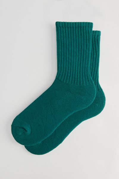 American Trench Solid Crew Sock In Dark Green, Men's At Urban Outfitters