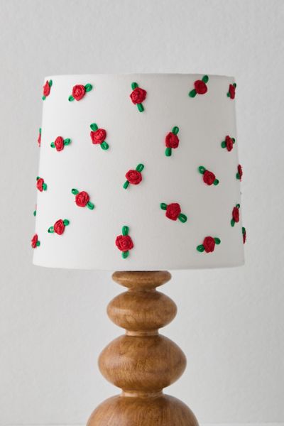 Urban Outfitters Rosette Lamp Shade In White At  In Animal Print