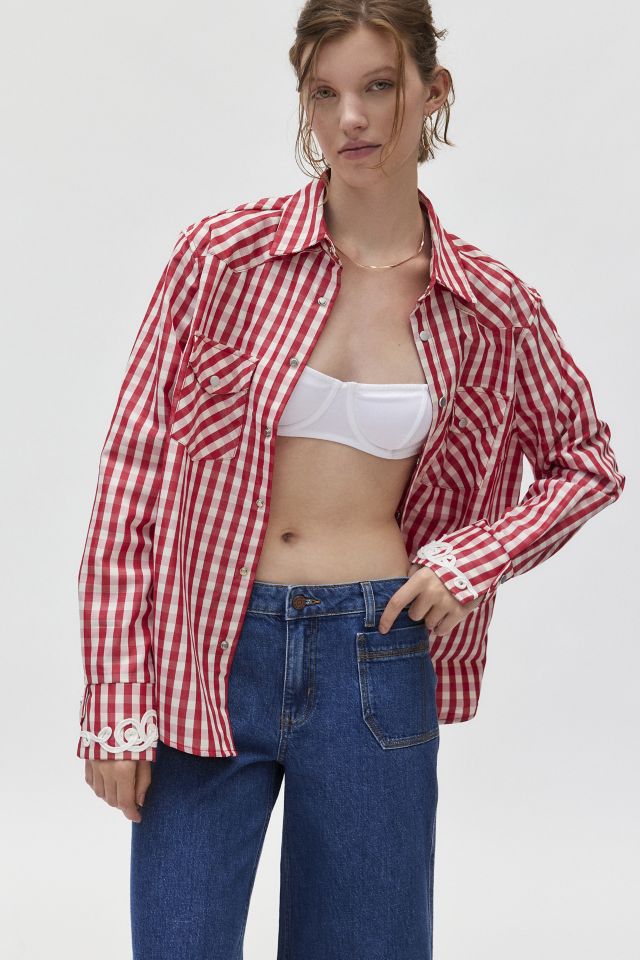 Sister selling Jane Plaid Collared Top