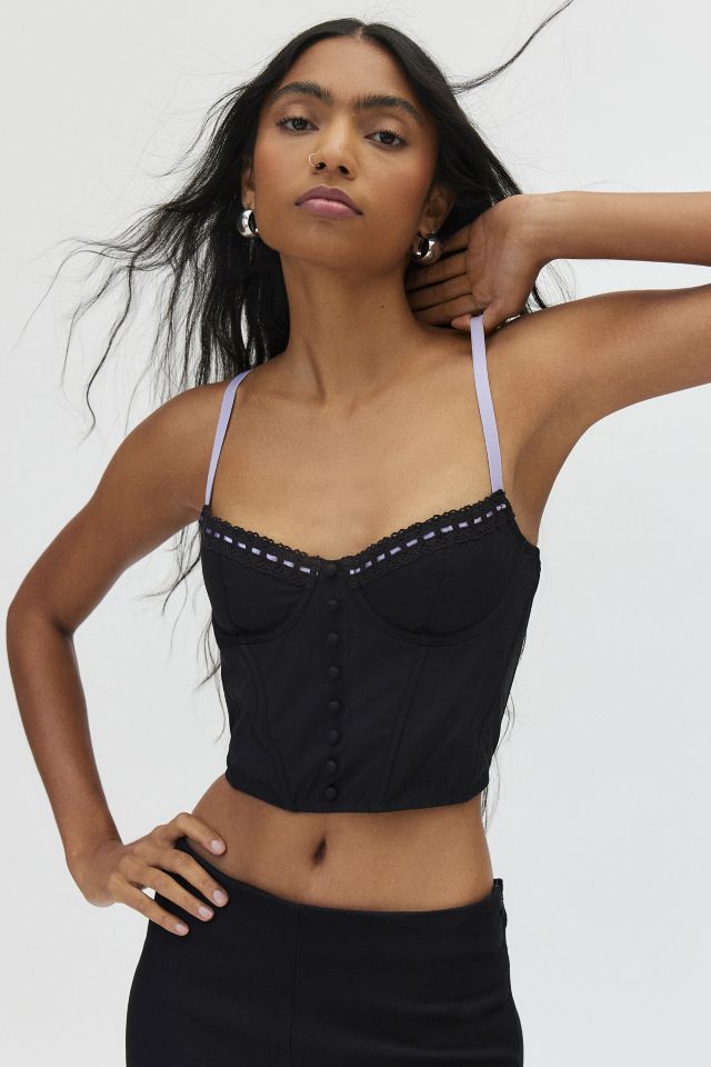 Out From Under Dehlia Ribbon Trim Corset Top #3