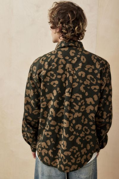 BDG Leopard Print Long Sleeve Shirt