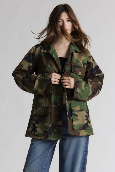 Urban Renewal Vintage Standard Camo Jacket In Green, Women's At Urban Outfitters