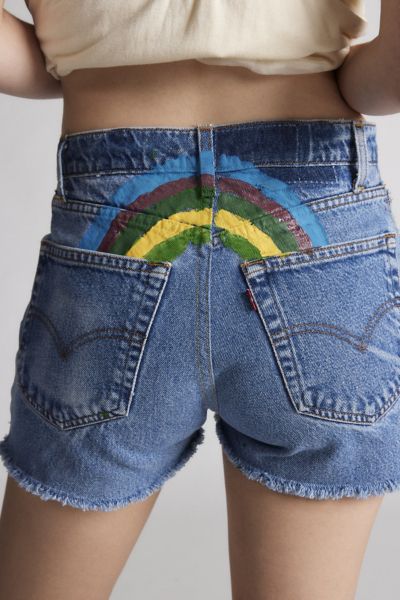 Urban Renewal Remade Levi's Rainbow Denim Short