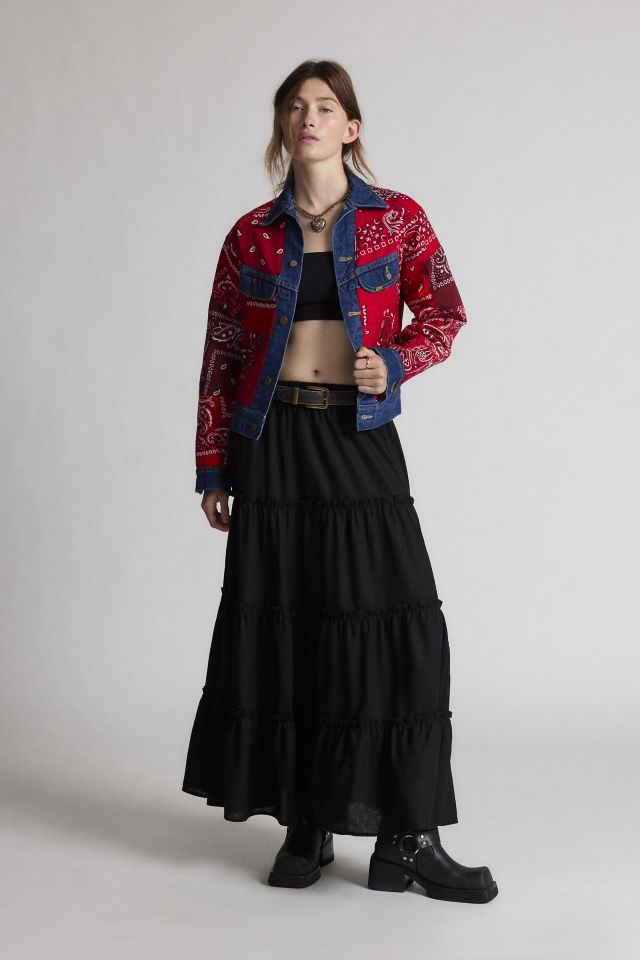 Urban Renewal Remade Bandana Patch Denim Jacket #3