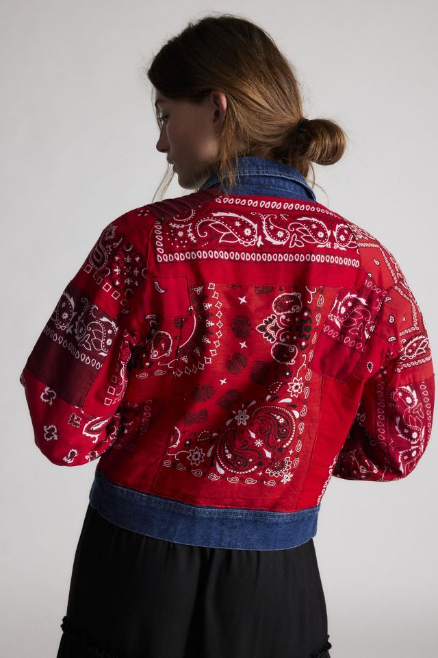 Urban Renewal Remade Bandana Patch Denim Jacket #4