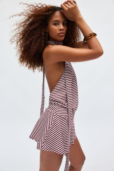 【JADED LONDON】Enya Backless Mini Dress in Steel ワンピース Shop Enya Backless Mini Dress in Steel | Jaded London | Clothing