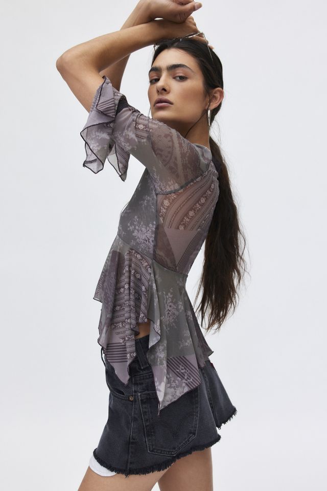 Kimchi Blue Sybil Witchy Mesh Top #1