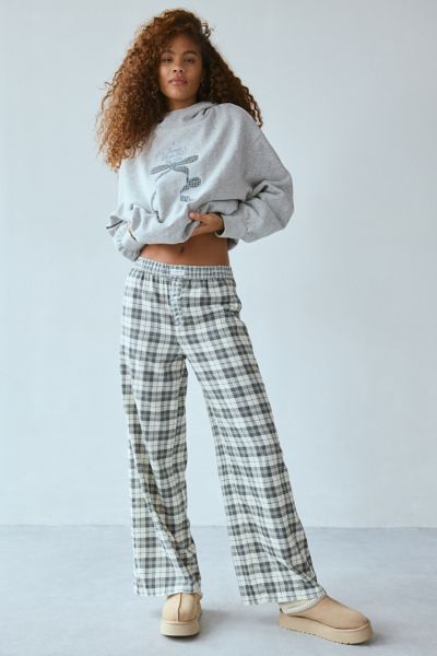 Out From Under Avril Boxer Pant In Mixed Plaid, Women's At Urban Outfitters In Mixed Plaid