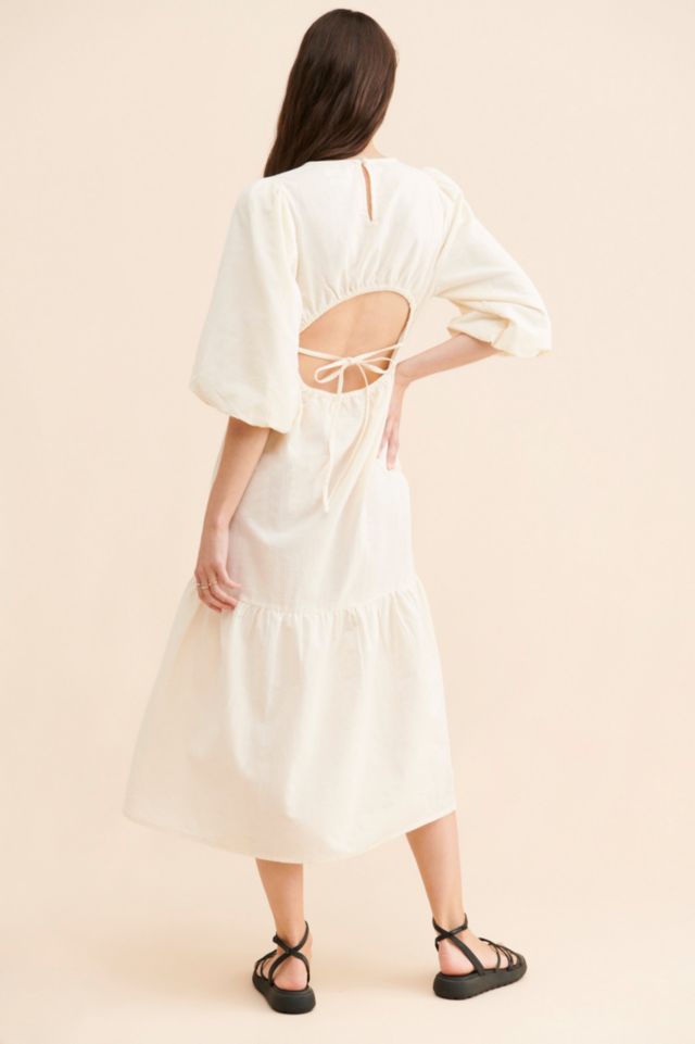 Native Youth Flounce Open Back Dress #1