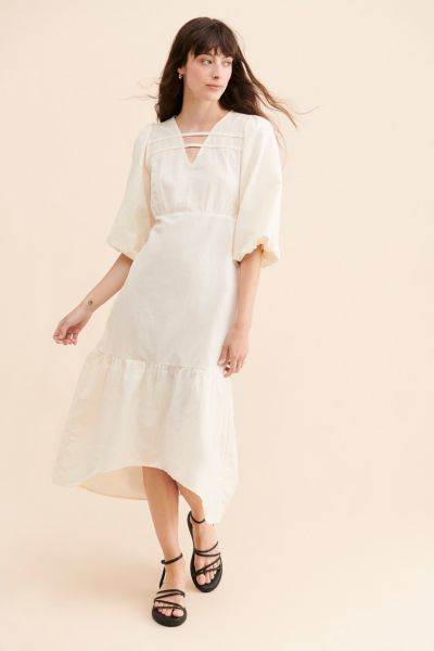 Native Youth Flounce Open Back Dress