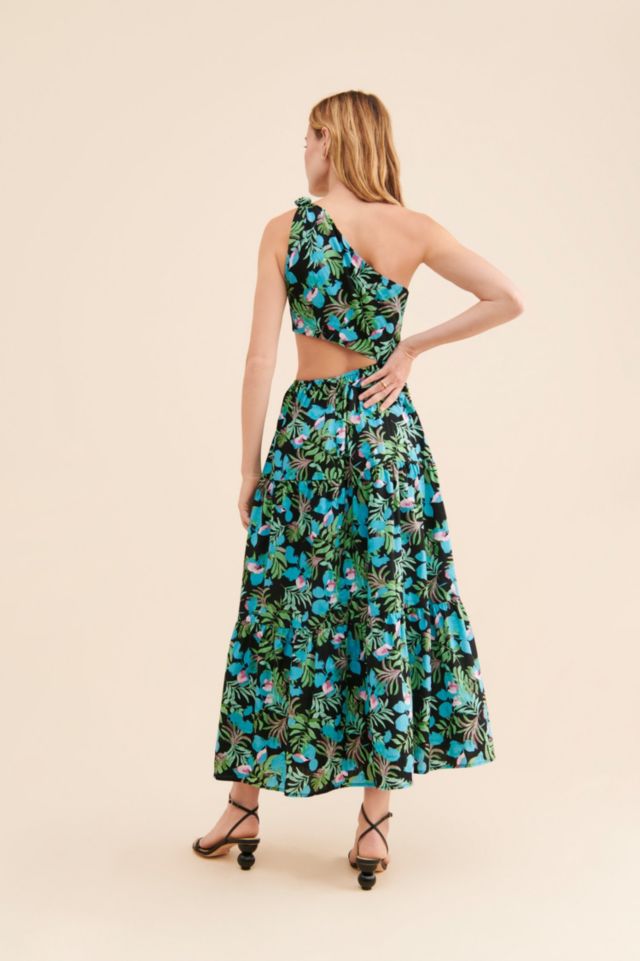 Moon River One-Shoulder Floral Maxi Dress #1