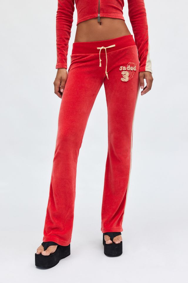 Jaded London Velour Low Rise Trouser | Urban Outfitters
