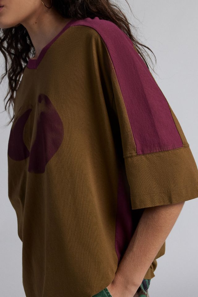 Dice Oversized V-Neck Jersey Graphic Tee #2