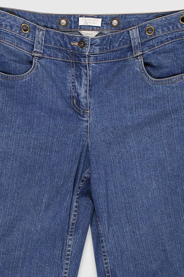 Vintage Y2K Denim Grommet Capris | Urban Outfitters