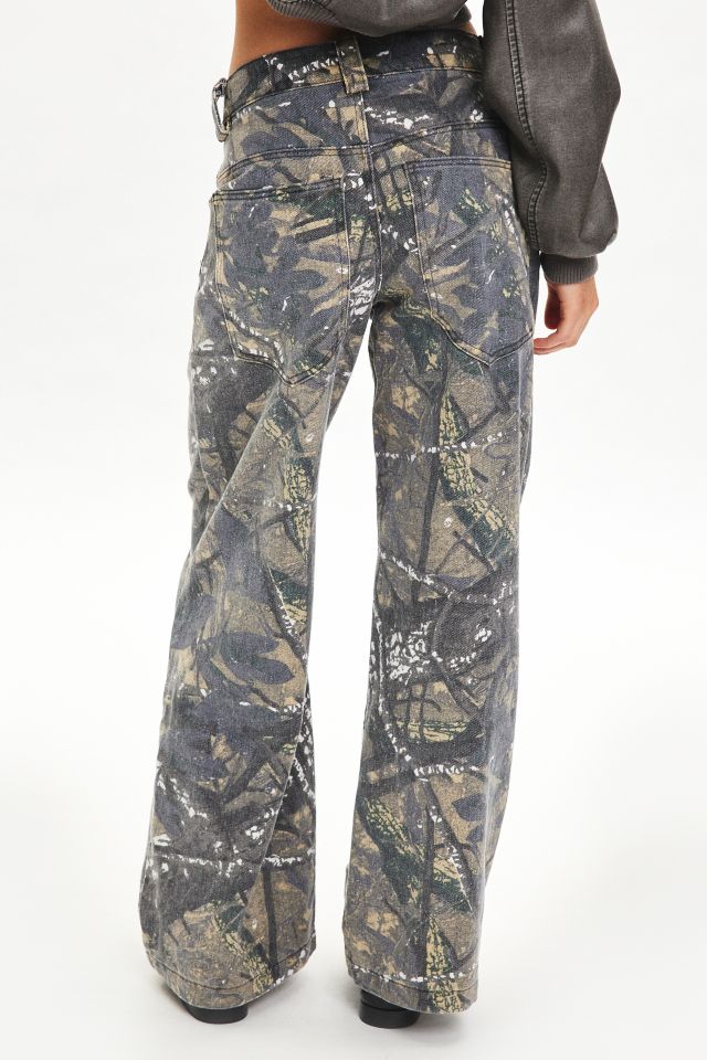 【JADED LONDON】Camo Colossus low-rise denim jeans Jaded London Colossus Low Rise Camo Print Jean | Urban