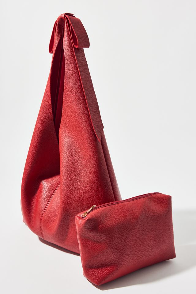 Boston Bow Faux Leather Hobo Bag #4
