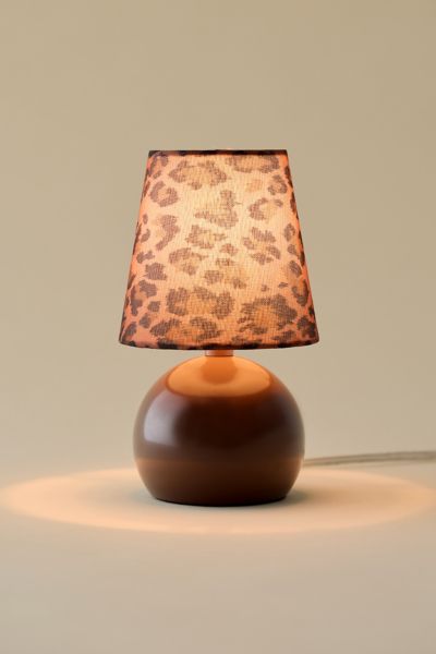 Urban Outfitters Kodhi Mini Table Lamp In Leopard/brown At  In Brown
