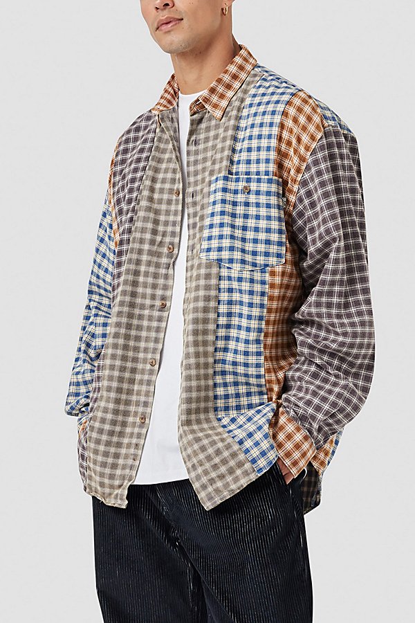 Barney Cools Cabin 2.0 Mixed Plaid Flannel Shirt Top, Men's At Urban Outfitters In Multi