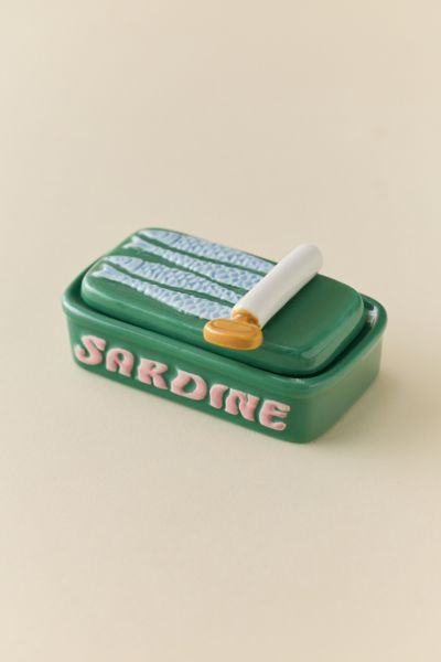 Urban Outfitters Sardine Trinket Box In Green At